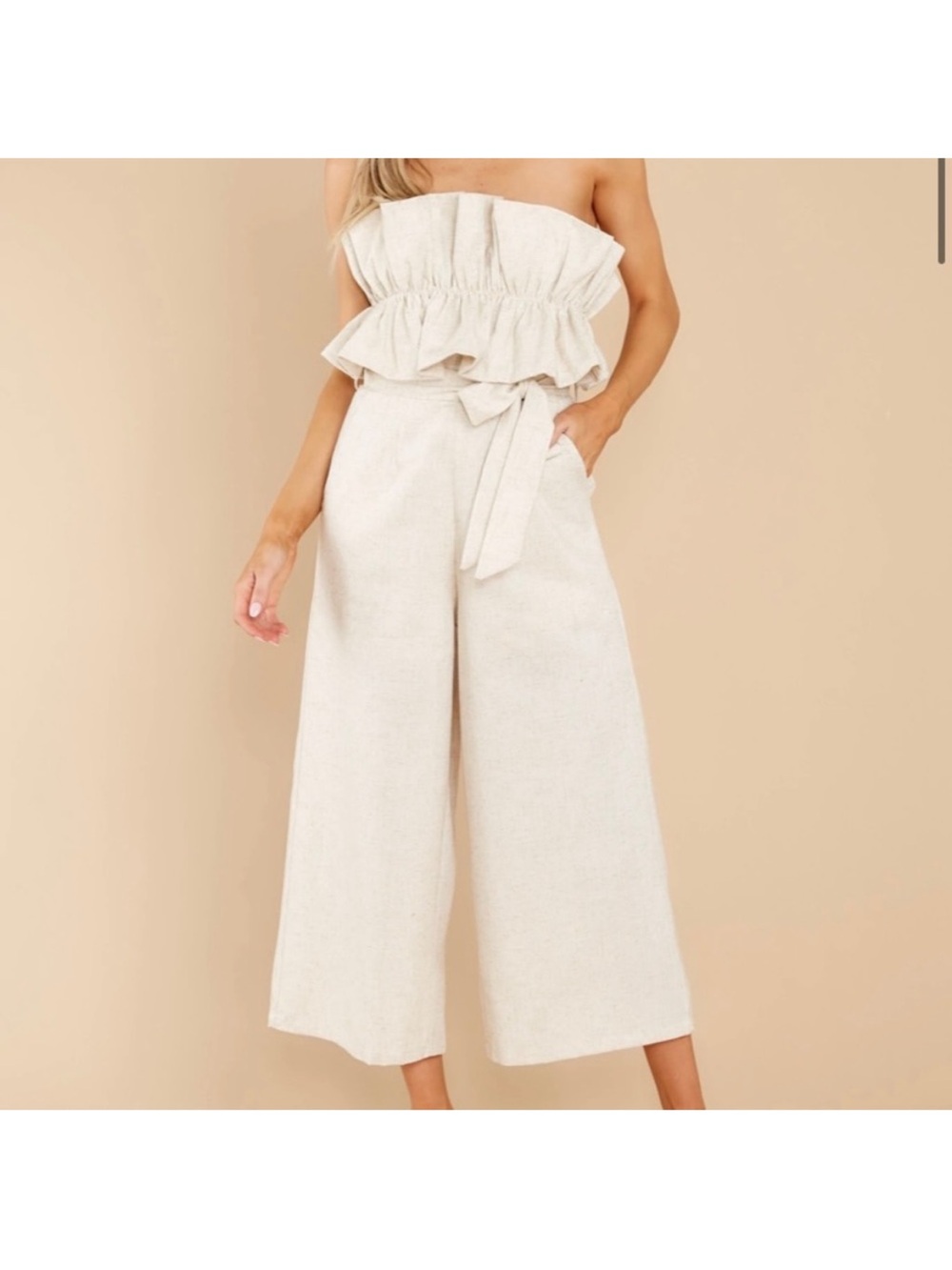 Cream White Jumpsuit